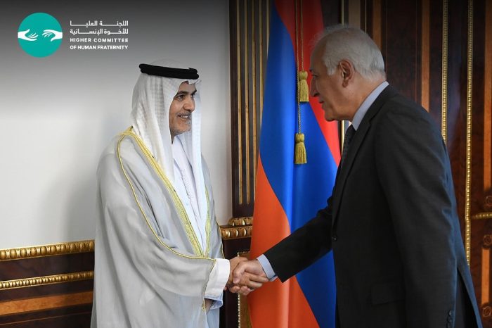 President Vahagn Khachaturyan received H.E. Ambassador Dr. Khalid Al Ghaith